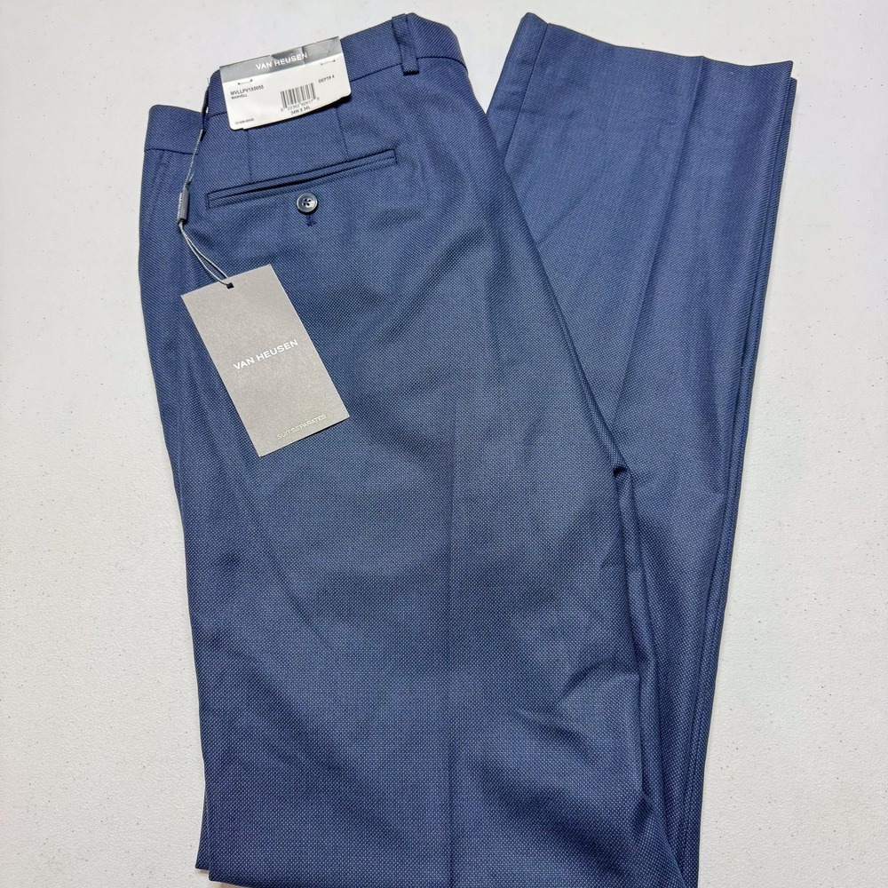 Van Heusen Pants‎ Mens 34x34 Dress Suit Separates Manvell Polyester Blend